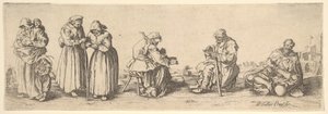 Six mendiants hommes et femmes, 1630 - Wenceslaus Hollar