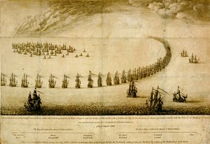 La marine anglaise fuyant devant le Vly - Wenceslaus Hollar