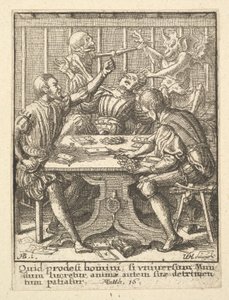 Les Joueurs, de la Danse de la Mort - Wenceslaus Hollar