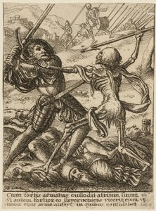 Le chevalier et la mort, de La Danse de la Mort - Wenceslaus Hollar
