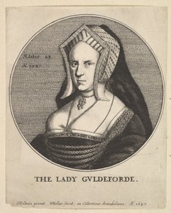 La Dame Guldeforde Mary, Lady Guildford, 1647 - Wenceslaus Hollar
