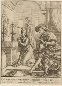La Nonne et la Mort - Wenceslaus Hollar
