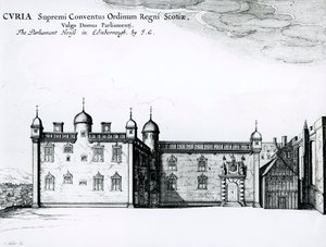 La Maison du Parlement à Édimbourg (gravure) - Wenceslaus Hollar