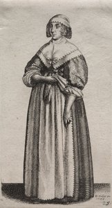 Les divers habits des femmes anglaises, de la noblesse aux paysannes..., 1640 - Wenceslaus Hollar