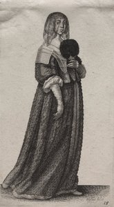 Les Diverses Habitudes des Femmes Anglaises, de la Noblesse aux Femmes de la Campagne : La Femme Voilée - Wenceslaus Hollar