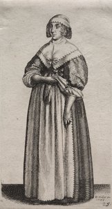 Les Diverses Habitudes des Femmes Anglaises, de la Noblesse aux Femmes de la Campagne : La Femme avec des Gants - Wenceslaus Hollar