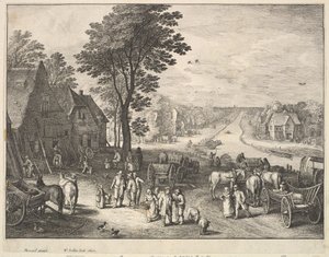 Le Canal droit, 1650 - Wenceslaus Hollar