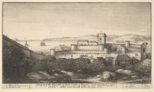 Le côté ouest du château de Yorke, 1669 - Wenceslaus Hollar