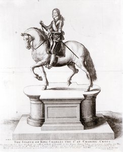 La statue du roi Charles Ier à Charing Cross - Wenceslaus Hollar