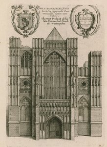 La perspective ouest de la défunte église conventuelle de Westminster, Londres - Wenceslaus Hollar