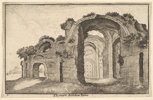 Ruines des thermes de Dioclétien - Wenceslaus Hollar