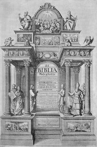 Page de titre de la Bible polyglotte de Walton, 1657, 1904 - Wenceslaus Hollar
