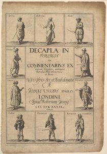 Page de titre : Decapla in Psalmos, 1639 - Wenceslaus Hollar