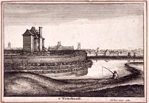 Vue de la région autour de New River Head, Finsbury, Londres, 1665 - Wenceslaus Hollar