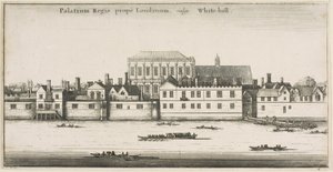 Whitehall depuis la rivière - Wenceslaus Hollar