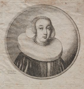 Femme avec une fraise de meule, 1644 - Wenceslaus Hollar