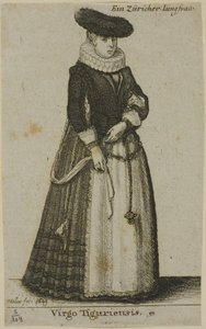 Jeune femme de Zurich - Wenceslaus Hollar