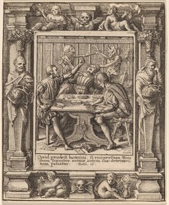 Les Joueurs - Wenceslaus Hollar after Hans Holbein the Younger after Abraham van Diepenbeeck