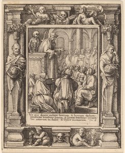 Prédicateur - Wenceslaus Hollar after Hans Holbein the Younger after Abraham van Diepenbeeck