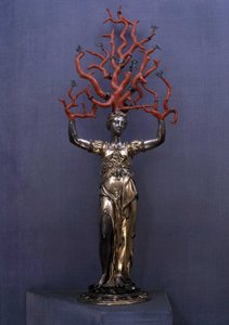 Daphné transformée en laurier, or argent et corail, maniérisme, Wentzel Jamnitzer - Wenzel I Jamnitzer