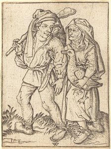Fermier et Femme avec une Oie