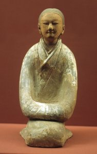Femme assise sur ses talons, 206 av. J.-C.-8 apr. J.-C. - Western Han Dynasty Chinese School