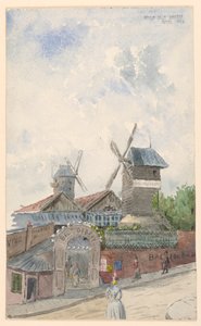 Drawing, Moulin de la Galette, Paris, April 1887 - Whitney Warren Jr.