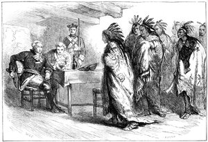 Visite de Pontiac et des Indiens au Major Gladwin, 1763