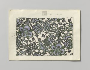 Échantillon de soie imprimée, motif Aussee
