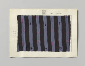 Échantillon de soie imprimée, motif Séville