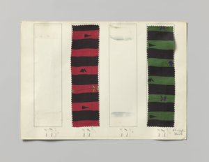 Échantillon de soie imprimée, motif Séville