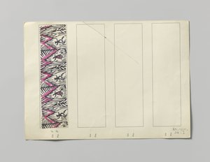 Échantillon de soie imprimée, motif Tanzpaar