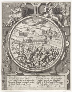 Les troupes de Bourse chassent les soldats allemands de Treslong et Merville de la citadelle, 1577