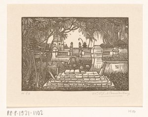 Cimetière à Singaraja, Bali - Wijnand Otto Jan Nieuwenkamp (signed by artist)
