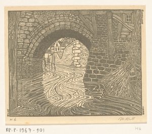 Pont à Malines - Wijnand Otto Jan Nieuwenkamp (signed by artist)