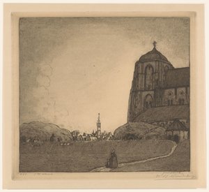 Vue de Veere - Wijnand Otto Jan Nieuwenkamp (signed by artist)