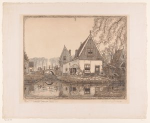 Le joli petit écluse - Wijnand Otto Jan Nieuwenkamp (signed by artist)