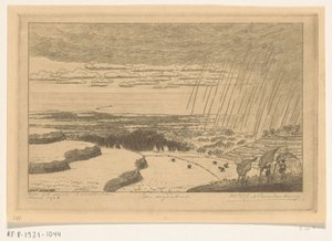 Averse sur les rizières près de Gitgit à Bali - Wijnand Otto Jan Nieuwenkamp (signed by artist)