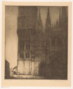 Façade de la cathédrale Notre-Dame à Rouen