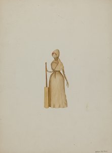 Poupée en feuilles de maïs, vers 1941