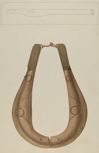 Collier de cheval et harnachement, vers 1938 - Wilbur M Rice