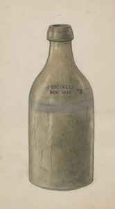 Bouteille de bière en grès, vers 1938