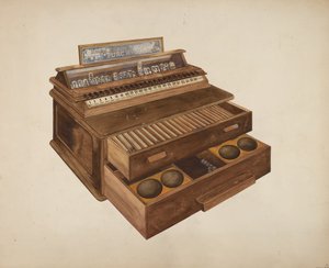 Caisse enregistreuse en bois - Wilbur M Rice
