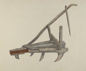 Herse en bois ou cultivateur - Wilbur M Rice