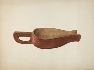 Pelle à repas en bois, vers 1941