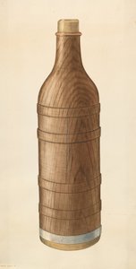 Bouteille de vin en bois