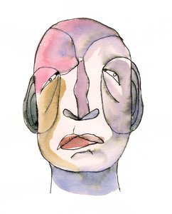 Visage pensif abstrait - Wildemar Doomgriever