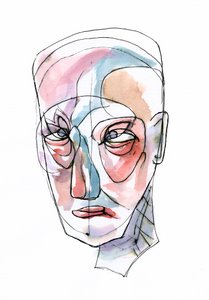 Visage abstrait et expressif - Wildemar Doomgriever