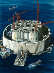 Réservoir de pétrole géant en béton et en acier pour le champ pétrolifère d