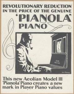 Pianolas de la compagnie éolienne, années 1920